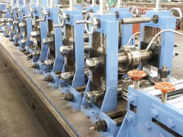 Precision High Frequency Longitudinal Welded Pipe Mill Line For Custom Made Steel Pipes