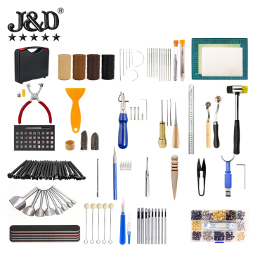 Leather Craft Kit: Cutting Mat, Hammer, Pin, Buckle, Rivet Sewing Tool Set