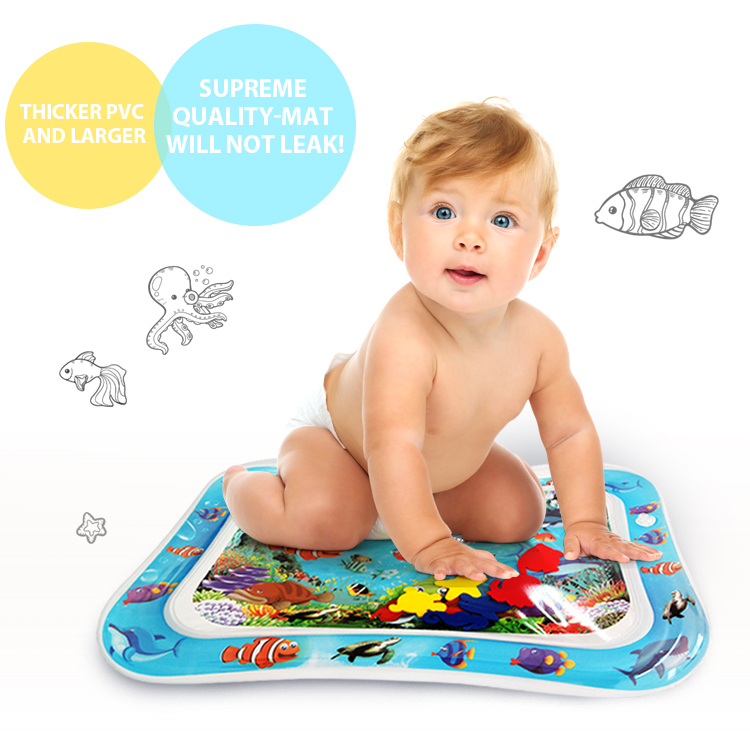 Clown Fish Inflatable Tummy Time Premium Water Mat