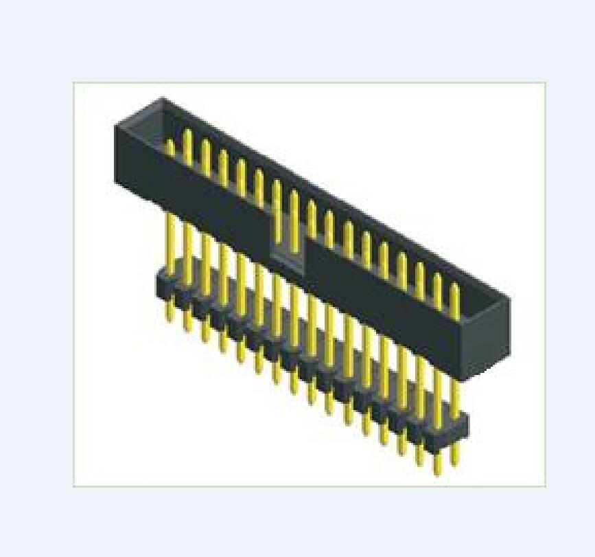 Encabezado de caja de 2.00 mm 180 ° H = 5.75 una sola fila con carcasa agregar