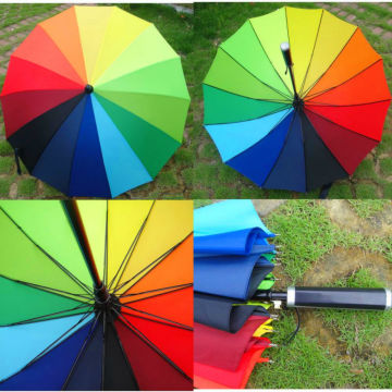 14 rib rainbow color umbrella/ 14 color umbrella /14 rib umbrella