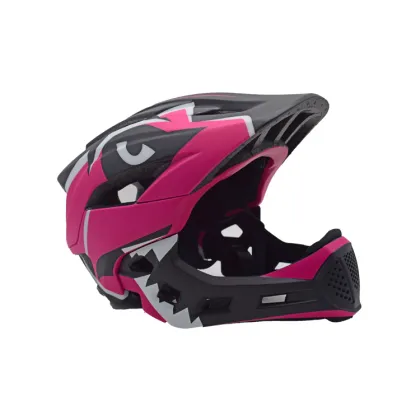 Promend Children Cartoon Helmet Shark Pink Kids Bicycle Helmet