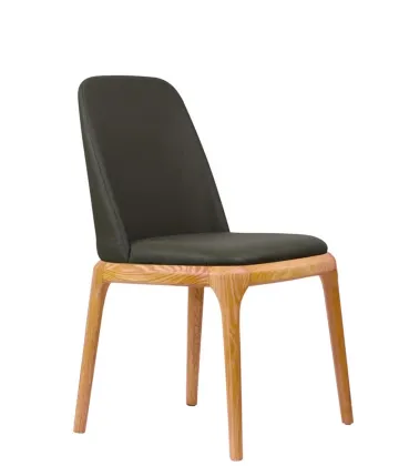 Modern Leather Dining Chair for Home and Restaurant