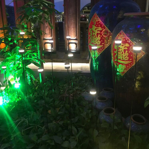 Outdoor garden Flower RGB solar fiber optic light