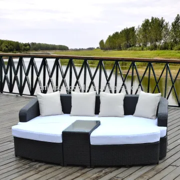 Outdoor furniture garden rattan sofa bed