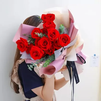 Silk textured flower wrapping paper rip-proof linen textured high-end bouquet decoration