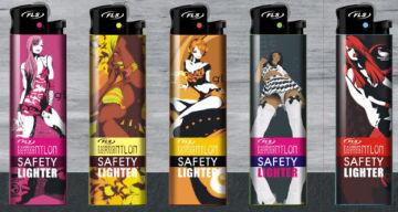 Custom logo design explosion-proof flint lighter with wrapper