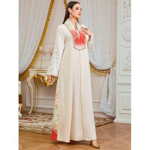 لباس ابای پانل ژاکارد دوزی شده