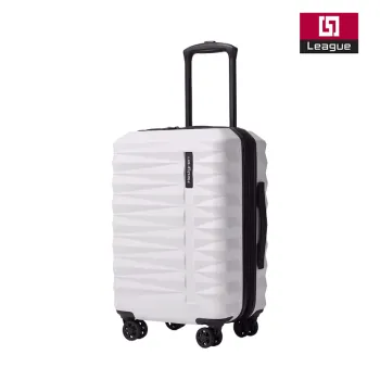 White Expandable PC Hard Shell Business Trolley Suitcase