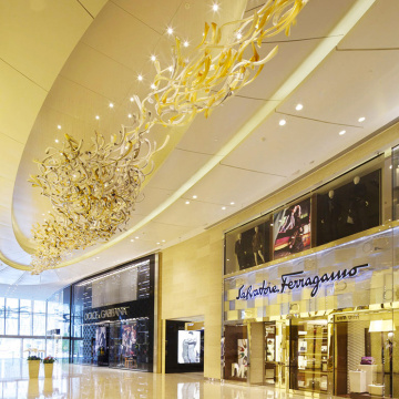 Nordic Art Glass LED Chandelier for Commercial Malls