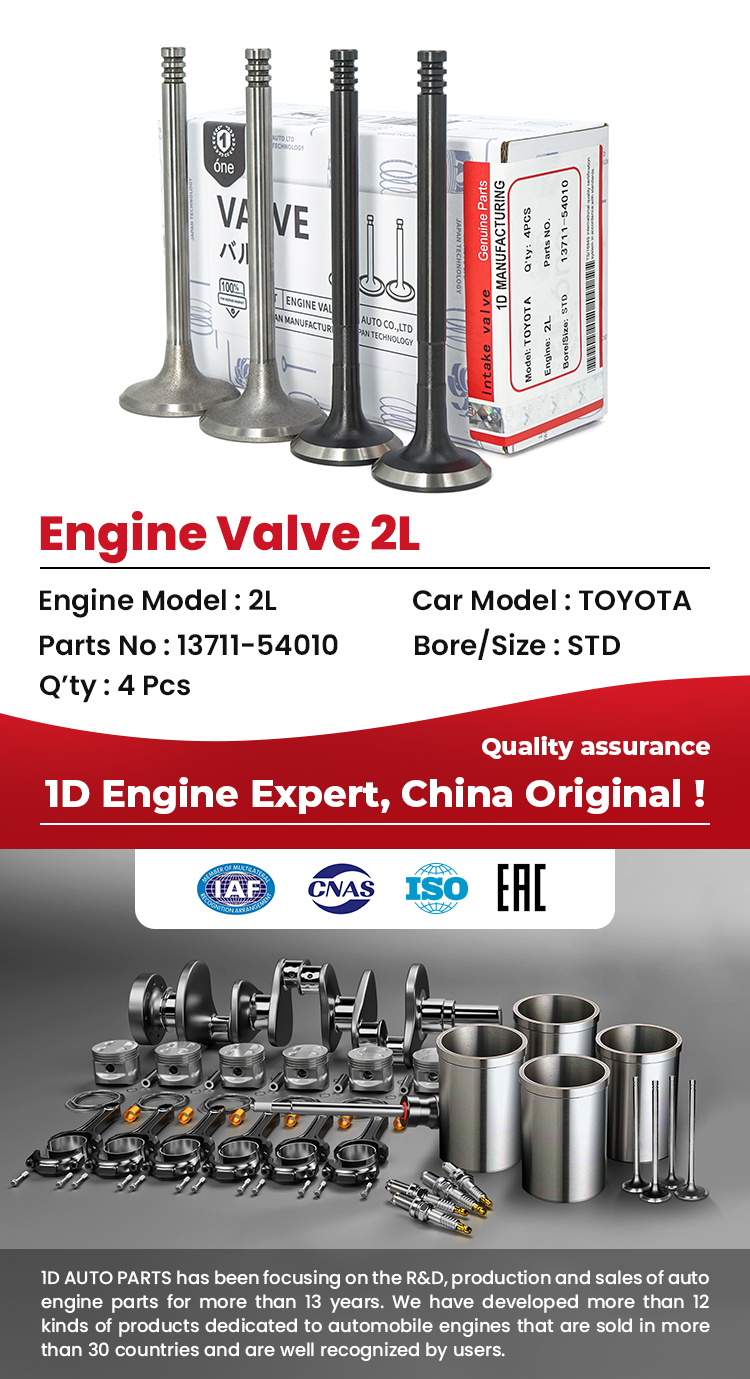 Toyota 2l Engine Intake Exhaust Valve