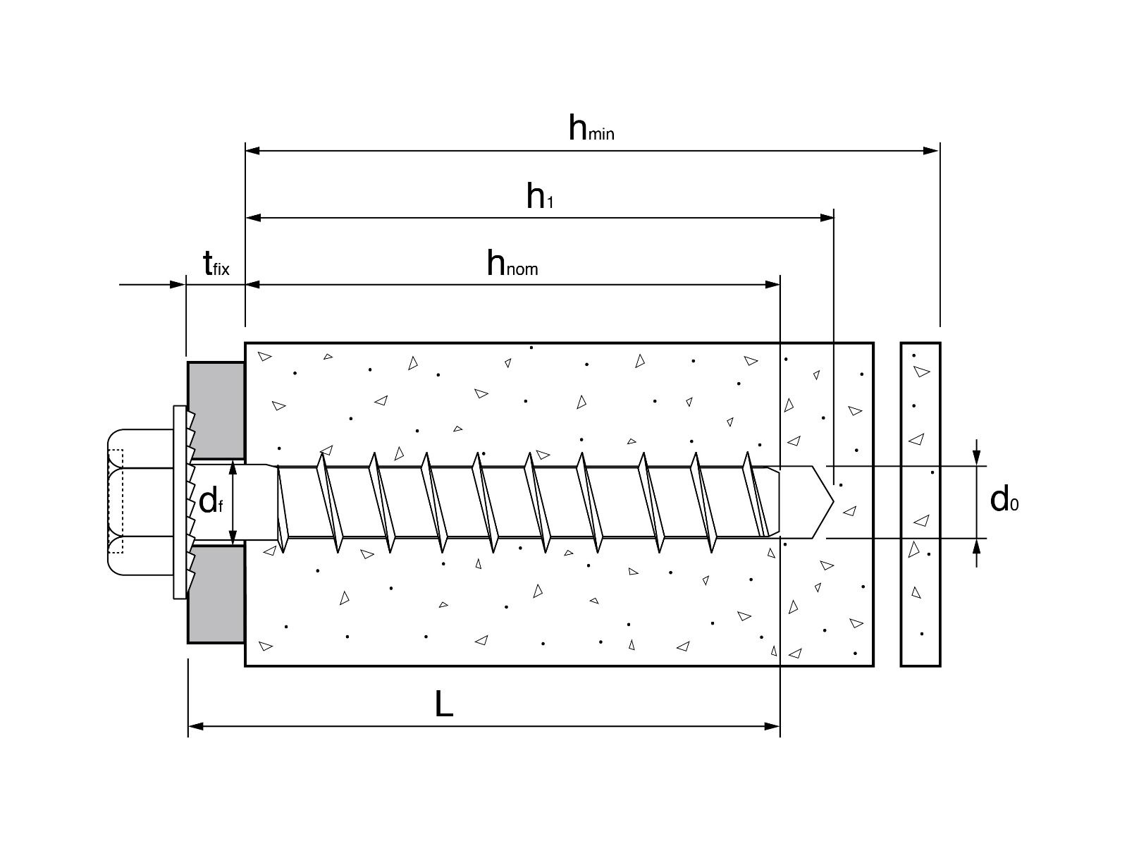 Anti-loosening hexagonal head concrete anchor bolt (1)