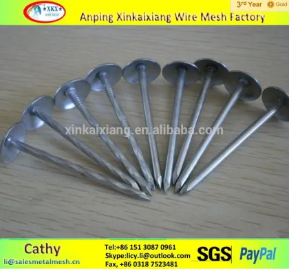 made in china metal ring shank roofing nail for asphalt roofing felts