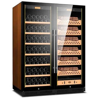 Huaou Wine Cigar Fridge: Temperature and Humidity Controlled Cigar Cabinet Cooler