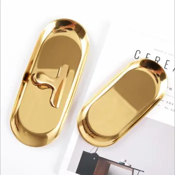 Nordic Style Gold Oval Plate