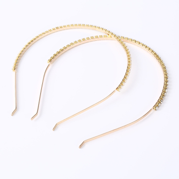 diademas de diamantes de imitación de metal dorado aro de pelo