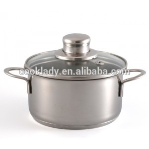 low cost high quality stainless steel cookware with glass lids