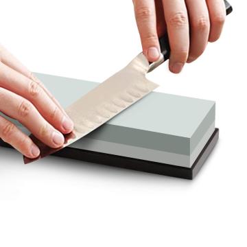 Dual-Sided 400/1000 Grit Professional Whetstone Knife Sharpener