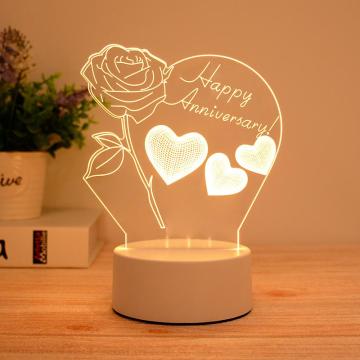 Hot Sale 3d Night Light Lamp - Αγάπη καρδιά για την ημέρα του Αγίου Βαλεντίνου και το δώρο Χριστουγέννων