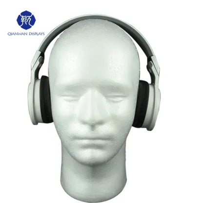 Cheap human hair foam mannequin head with shoulders