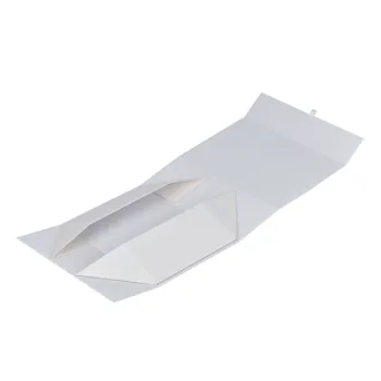 Custom Logo White Cardboard Magnetic Folding Packaging Box