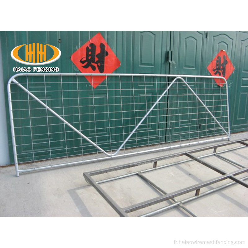 Portes de ferme de pipe en acier décoratif galvanisé à vendre