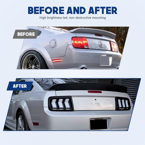 HCMOTIONZ LED taillights For Ford Mustang 2005-2009 High Quality Assembly Accessories Start UP Animation Rear Lamps
