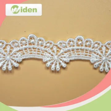 Polyester 2 CM Chemical Lace Trim White for Bridal