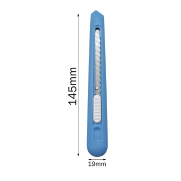 Custom Logo 9mm Auto Retractable Safety Pocket Knife for Office Stationery Wholesale