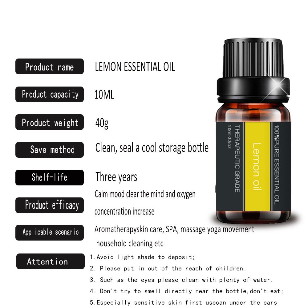 Minyak esensial lemon alami murni untuk aroma diffuser