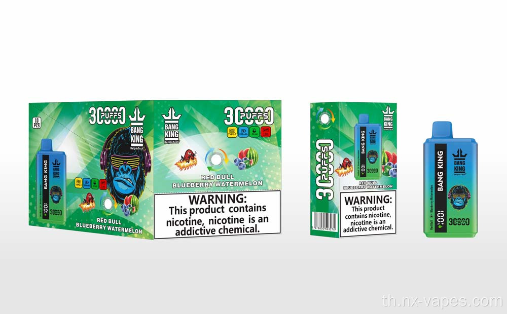 Bang King 30000 Puffs vape rechargeable rechargeable