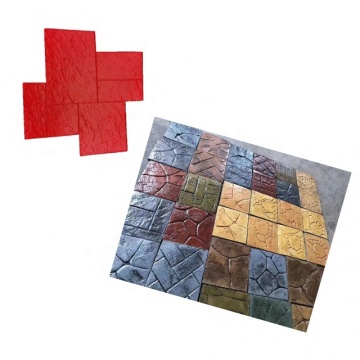 Colorful Decorative Rubber Stamped Paver Stepping Mold