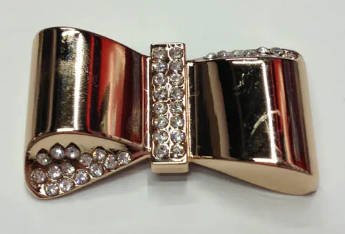 Bowknot Acrylic Rhinestone Buckle for Garments and Shoes