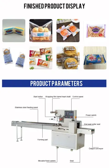Automatic fast food pillow bag packing machine