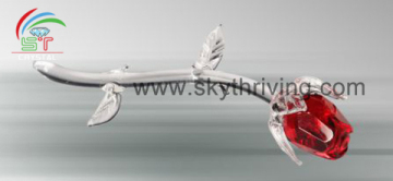 romantic love gifts crystal rose flower wholesale made in china