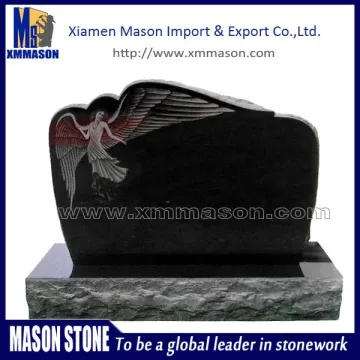 High quality granit angel etching tombstone