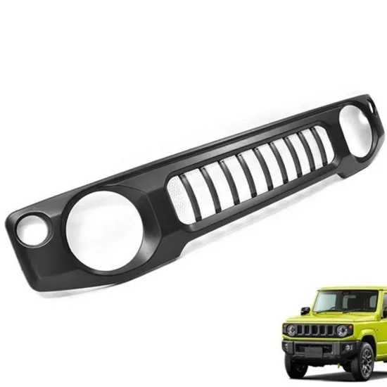 Black and Chrome Front Mesh Grille for Jimny 2019+