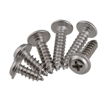 Din968 Grade 304 Stainless Steel Cross Pan Head Mud Guard Screws with Modified Truss Design and Cushion Tapping