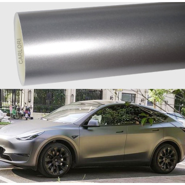 Satiinmetallic hõbedane auto wrap vinüül