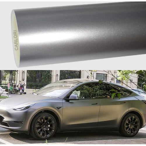 Satiinmetallic hõbedane auto wrap vinüül