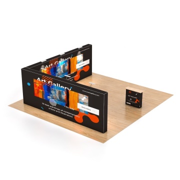 Custom Printed Fabric Exhibition Booth with Tool-Free Assembly and Pop-Up Display Seg Light Box