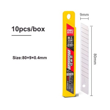 9mm SK5 Metal Knife Blades - Deli 10pcs/Box για τέχνη και κοπή βιοτεχνίας