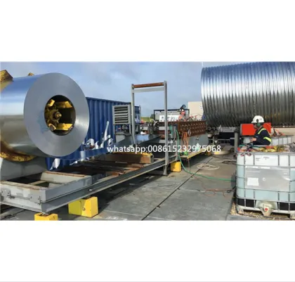 Full automatic corrugated steel pipe machine