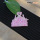 Kanak-kanak Hi Viz Pink Castle Girl Pendant