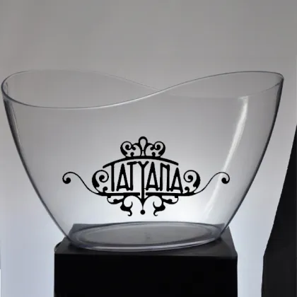 2016 Promotional clear acrylic Plastic oxo ice bucket