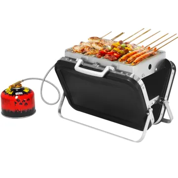 Best selling Japanese Korean Outdoor Folding Portable Suitcase Design Stainless Steel gas BBQ Grill