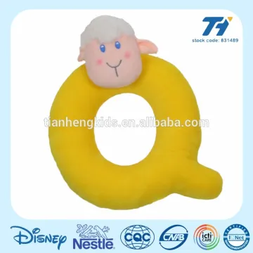 Wholesale custom sheep animal plush toy Q alphabet baby toys for education and puzzle