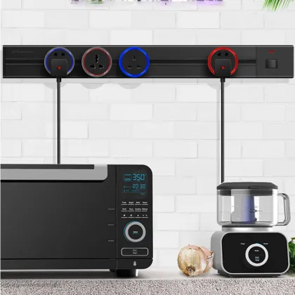 OEM Wall Hidden Aluminum Power Track Socket Adapter