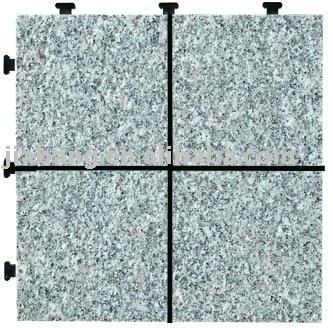 natural stone outdoor DIY flooring granite decking tile with interlocking PE base