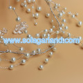 Silver Wire Acrylic Pearl Bead Branch Garland